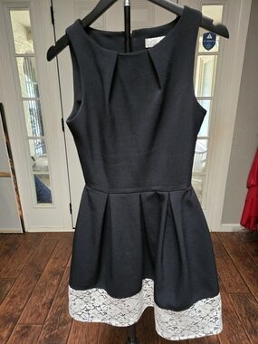 Closet Black Dress with White Detail